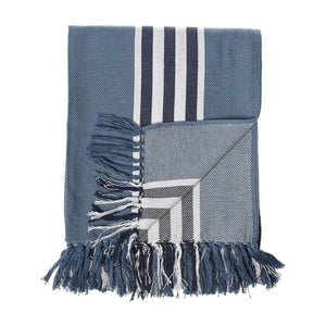 Protea Pinstripe Throw folded