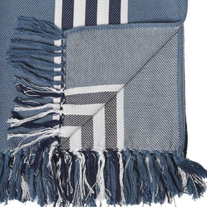 Protea Pinstripe Throw blue zoom