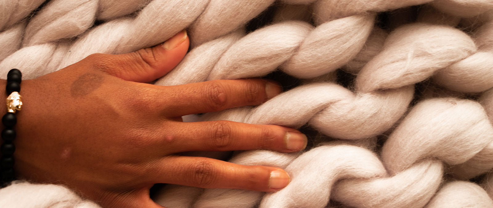 Merino wool in the hand