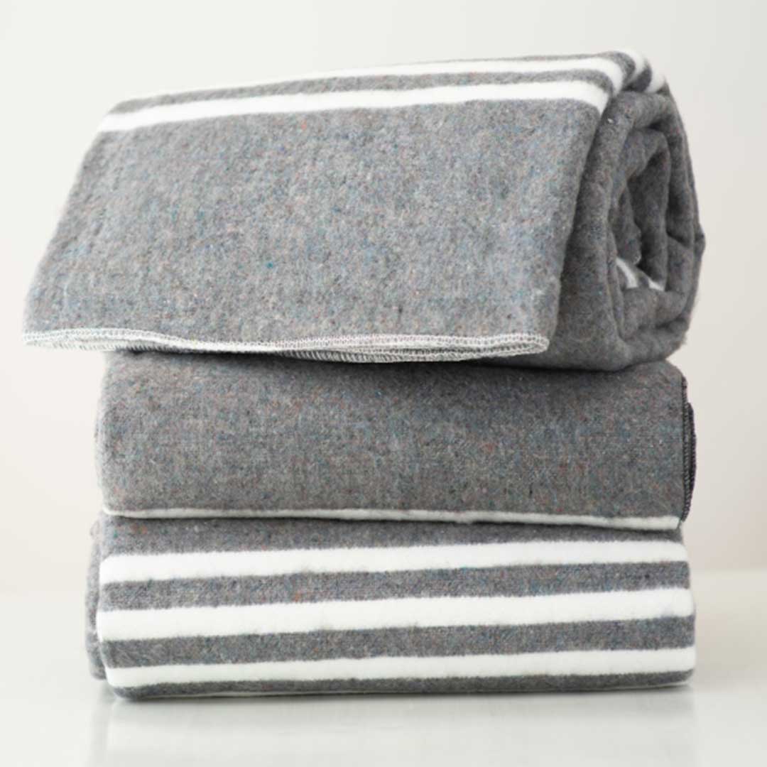 Grey Boxer Recycled Blanket