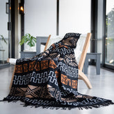 Mudcloth Throw laying on chair